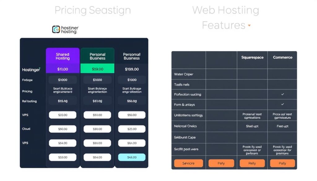 hostinger pricing vs squarespace pricing
