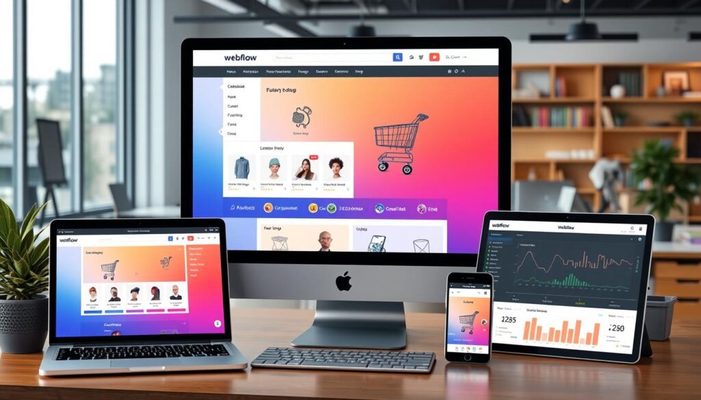 webflow ecommerce features