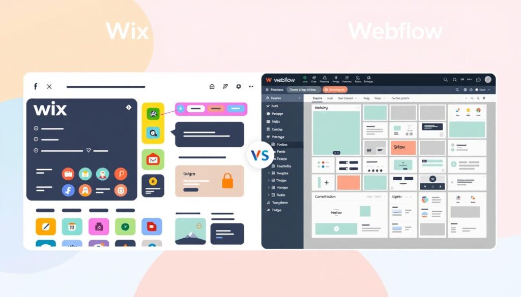 Wix and Webflow User Interface